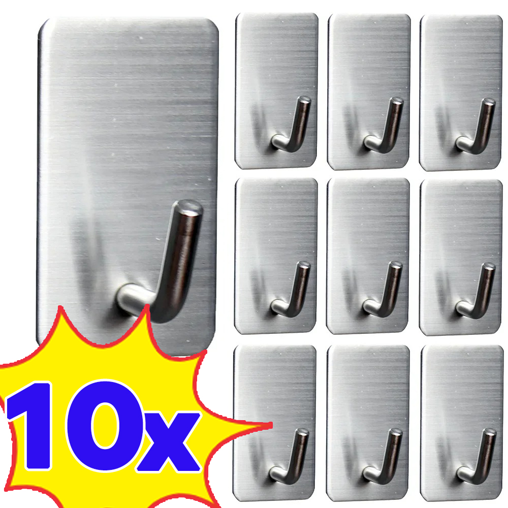 Robe Hook Adhesive - 1-10 pçs gancho autoadesivo de aço
