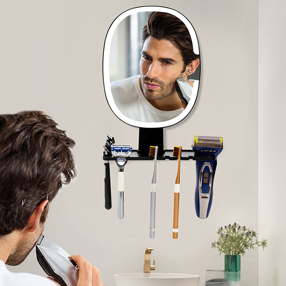 Shaving Mirror Suction - Espelho de chuveiro LED anti-embaciamento para