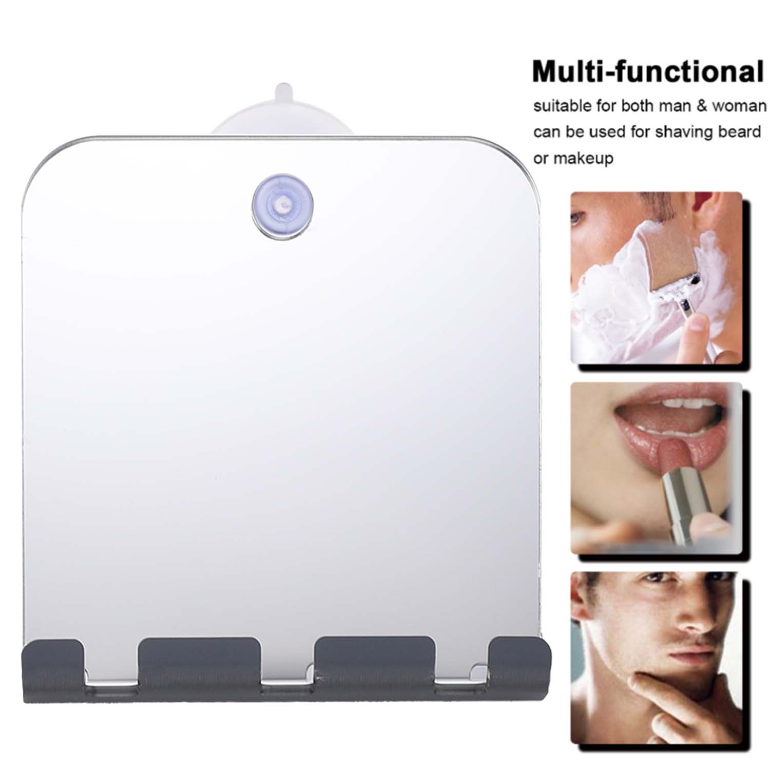 Shaving Mirror Suction - Unbreakable Fog Free Travel Mirror, espelho