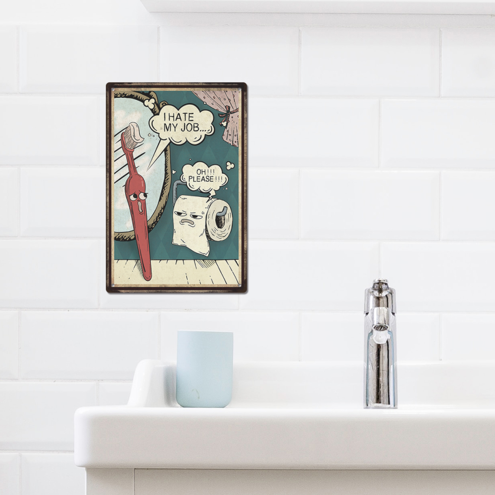 Placa Decorativa Vintage de Me - Home Bathroom Dimensions avaliação e preço