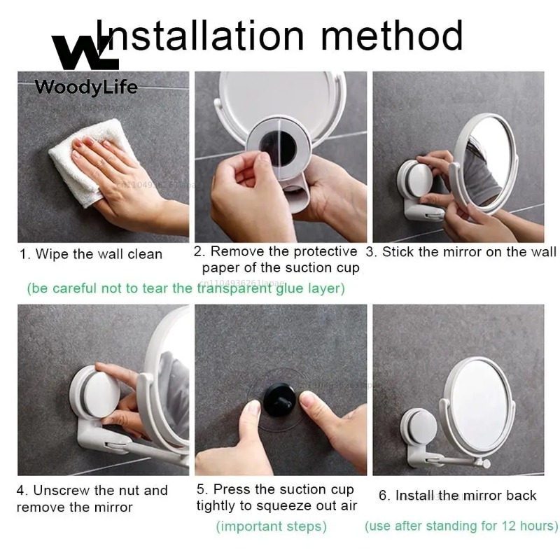 Espelho de Banho Redondo Girat - Shaving Mirror Suction avaliação e preço