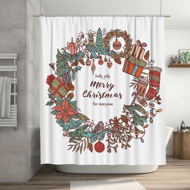 Tu feliz natal cortina de chuv - Home Bathroom Upgrades avaliação e preço