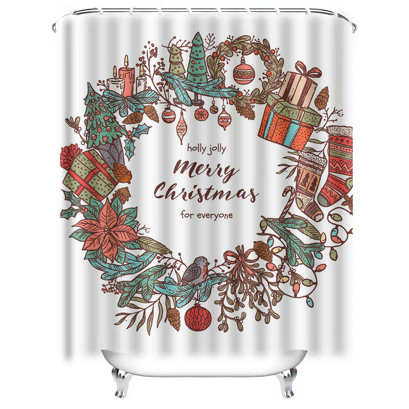 Tu feliz natal cortina de chuv - Home Bathroom Upgrades avaliação e preço