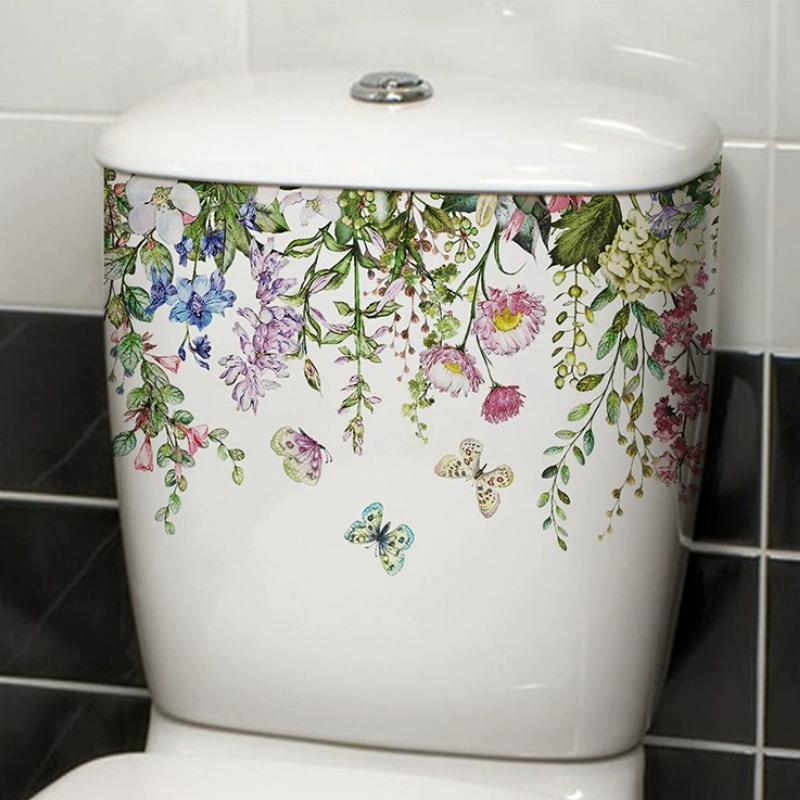 Adesivo de banheiro com flor d - Home Bathroom Layout avaliação e preço