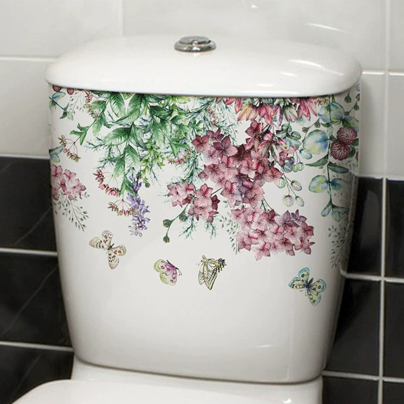 Adesivo de banheiro com flor d - Home Bathroom Layout avaliação e preço