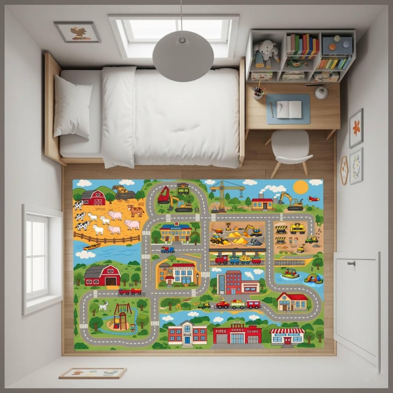 Tapete Criativo com Mapa de Tr - Home Bathroom Layout avaliação e preço