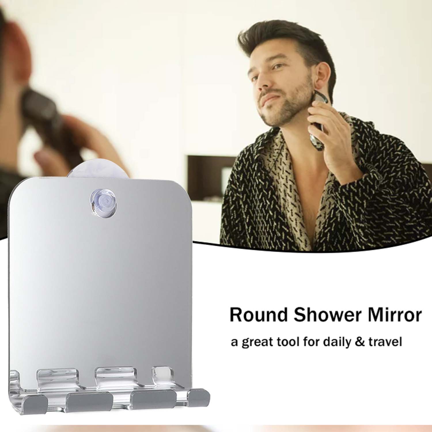Unbreakable Fog Free Travel Mi - Shaving Mirror Suction avaliação e preço