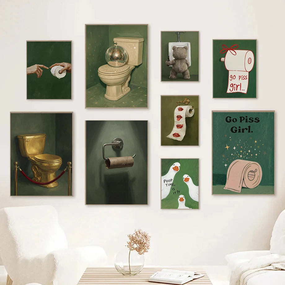 (Painel sem moldura) 1 peça Pô - Home Bathroom Pictures avaliação e preço
