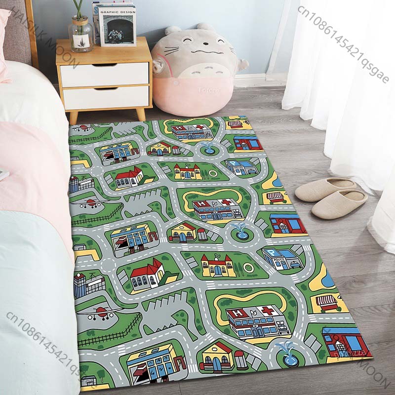 Tapetes com padrão de ruas e l - Home Bathroom Layout avaliação e preço
