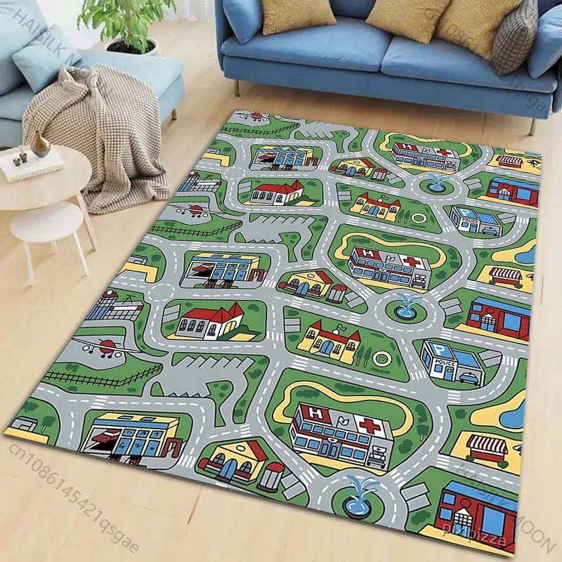 Tapetes com padrão de ruas e l - Home Bathroom Layout avaliação e preço